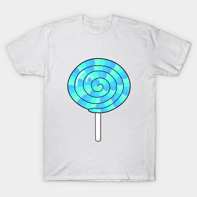 Pastel blue lollipop T-Shirt by Purrfect